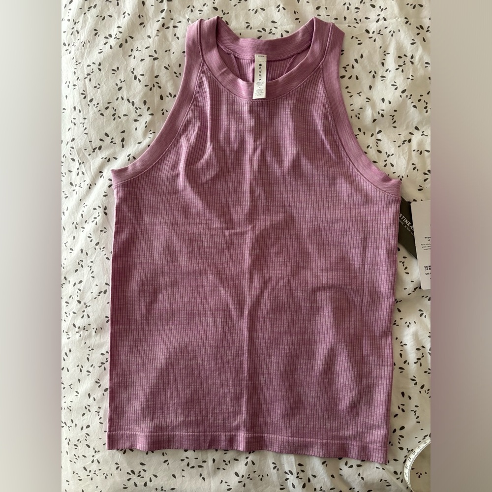 Athleta Ribbed Tank Top in Dusty Mauve